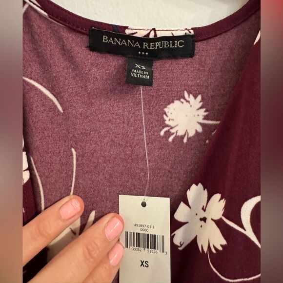 NEW Banana Republic Floral Wrap Midi Dress - Work / Semiformal / Fall Events - Picture 3 of 4